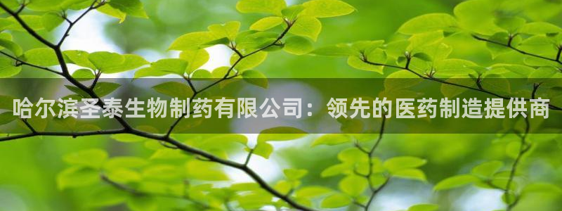 九游会老哥必备的交流社区九：哈尔滨圣泰生物制药有限公司：领先的医药制造提供商