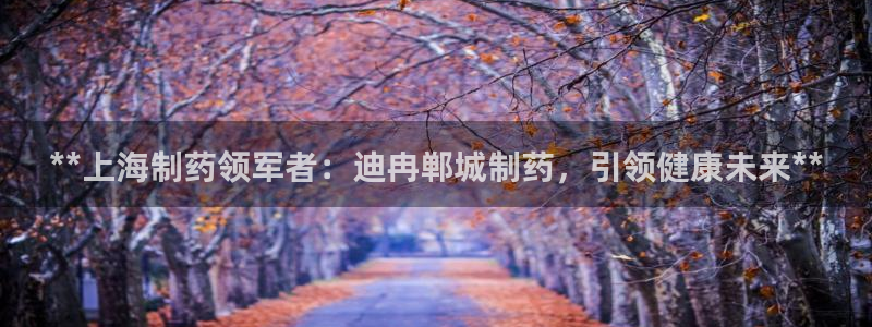 usdt九游会老哥俱乐部：**上海制药领军者：迪冉郸城制药，引领健康未来**