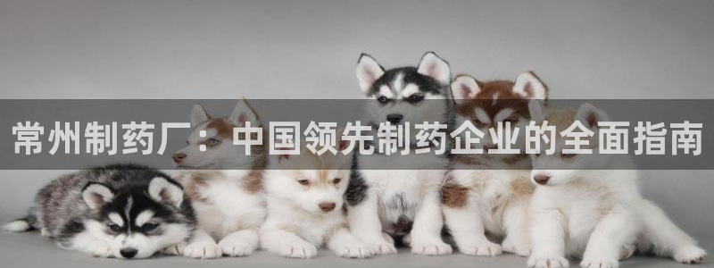 ag九游会老哥俱乐部：常州制药厂：中国领先制药企业的全面指南