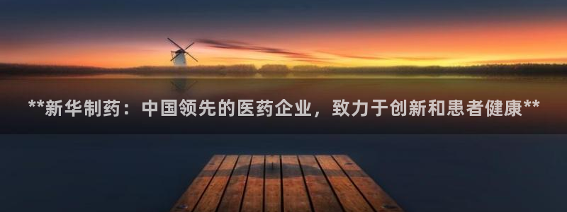 九游会老哥俱乐部：**新华制药：中国领先的医药企业，致力于创新和患者健康**