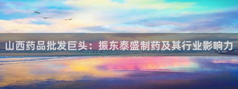 ag九游会老哥：山西药品批发巨头：振东泰盛制药及其行业影响力
