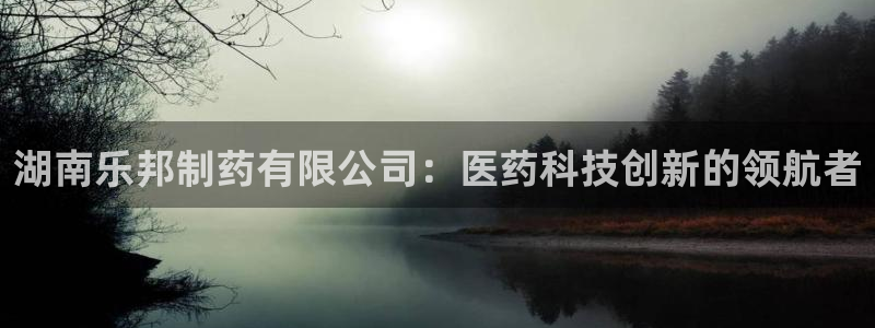 老哥俱乐部是干什么的啊：湖南乐邦制药有限公司：医药科技创新的领航者