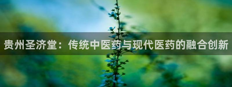 九游会老哥俱乐部：贵州圣济堂：传统中医药与现代医药的融合创新