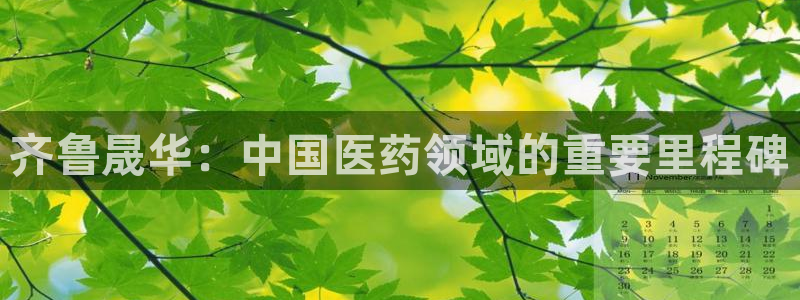 九游老哥俱乐部官网登录：齐鲁晟华：中国医药领域的重要里程碑