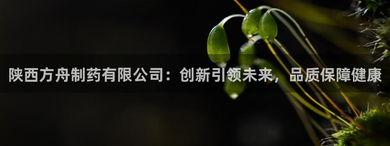 九游会老哥俱乐部必备的交流社区论坛：陕西方舟制药有限公司：创新引领未来，品质保障健康